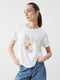 Crew Neck Printed Combed Cotton Women's T-Shirt